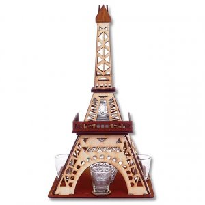 Eiffelturm-Geschenkset mit Flasche und Wunderkerzen